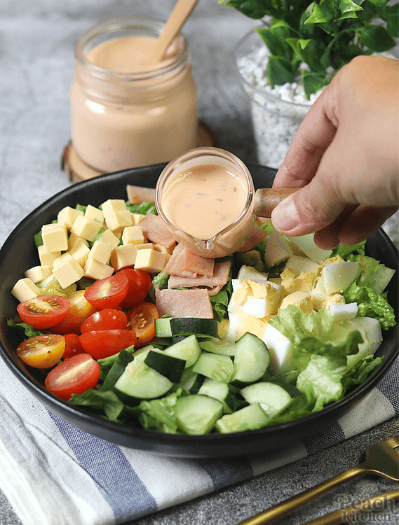 Chef Salad with Thousand Island Dressing