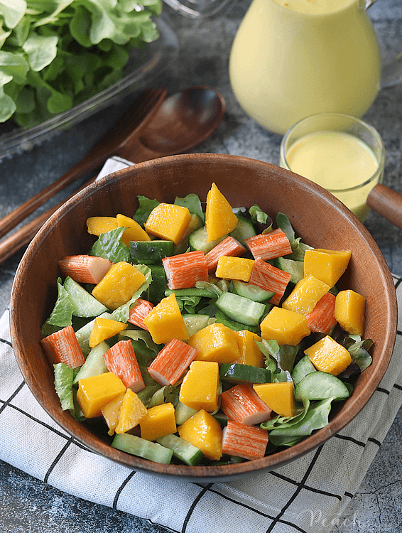 Kani Mango Salad with Creamy Mango Dressing