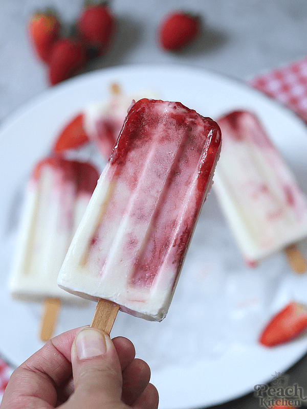 strawberry Yogurt pops