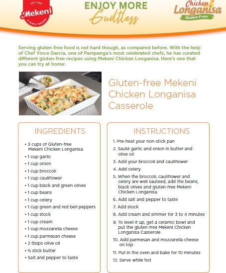 Mekeni Gluten-Free Chicken Longanisa - The Peach Kitchen