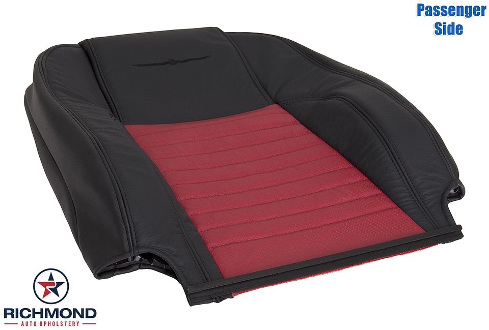 2002-2005-Ford-Thunderbird-Pass-Side-Lean-Leather-Seat-Cover-Red-Black-3