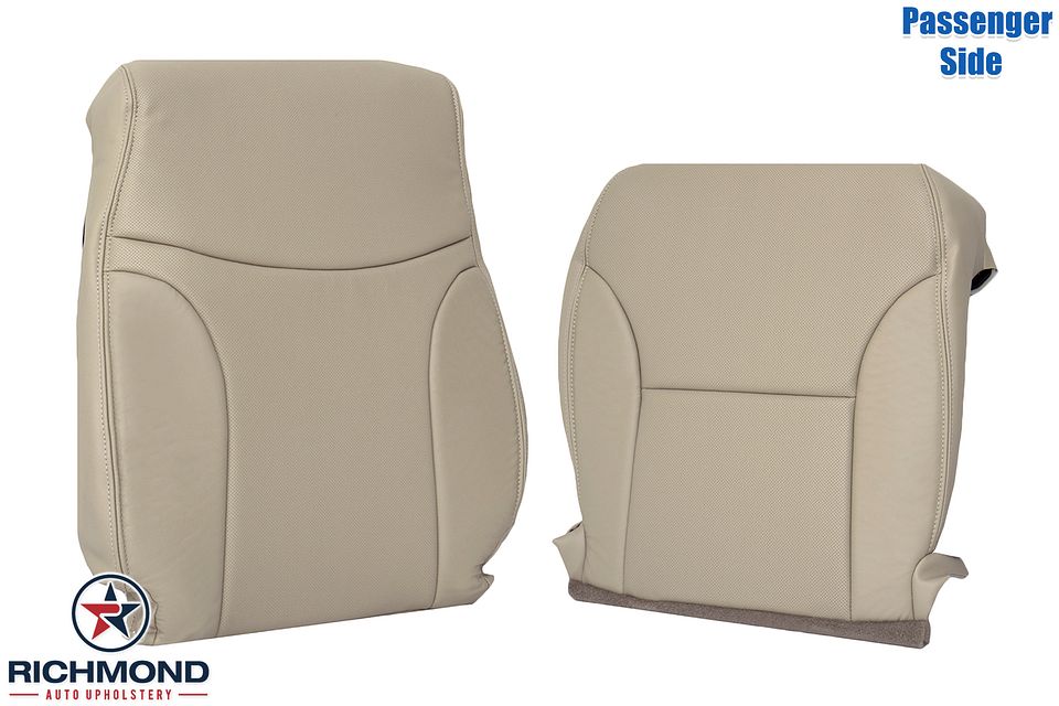 2002-2006-Lexus-ES-Passenger-Side-Complete-Leather-Seat-Cover-Tan-Perf-2