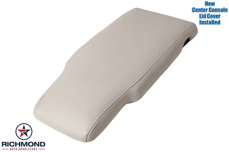 2003-2005-Lincoln-Towncar-Center-Console-Lid-Cover-Storage Compartment-Tan-Light-Parchment-3