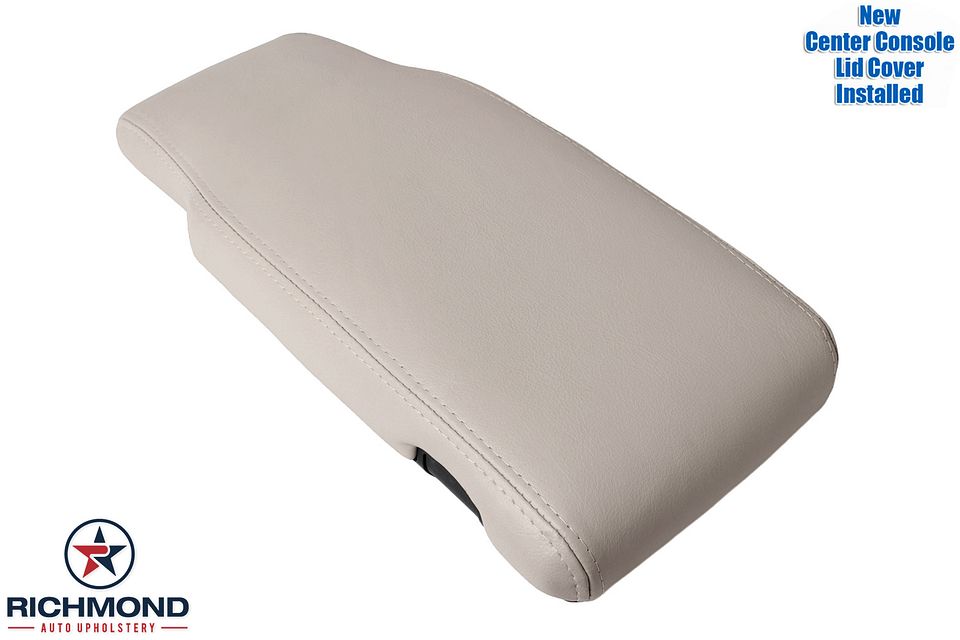 2003-2005-Lincoln-Towncar-Center-Console-Lid-Cover-Storage Compartment-Tan-Light-Parchment-4