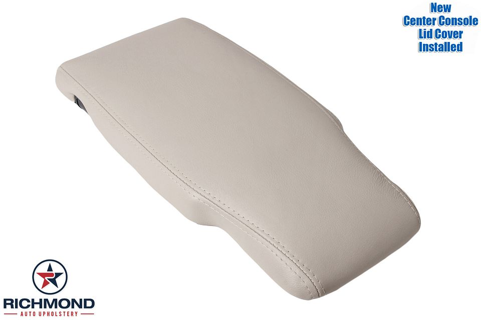 2003-2005-Lincoln-Towncar-Center-Console-Lid-Cover-Storage Compartment-Tan-Light-Parchment-5