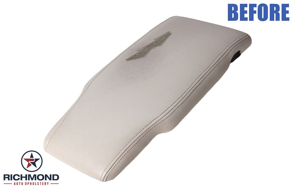 2003-2005-Lincoln-Towncar-Center-Console-Lid-Cover-Storage Compartment-Tan-Light-Parchment-6