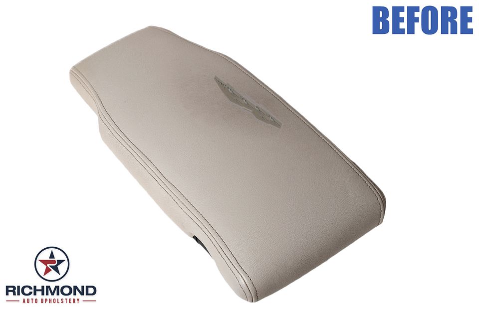 2003-2005-Lincoln-Towncar-Center-Console-Lid-Cover-Storage Compartment-Tan-Light-Parchment-9