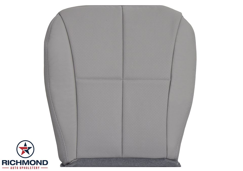 2009-2013-Subaru-Forester-Driver-Side-Bottom-Leather-Seat-Cover-Gray-Perf-1