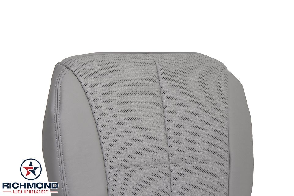 2009-2013-Subaru-Forester-Driver-Side-Bottom-Leather-Seat-Cover-Gray-Perf-5