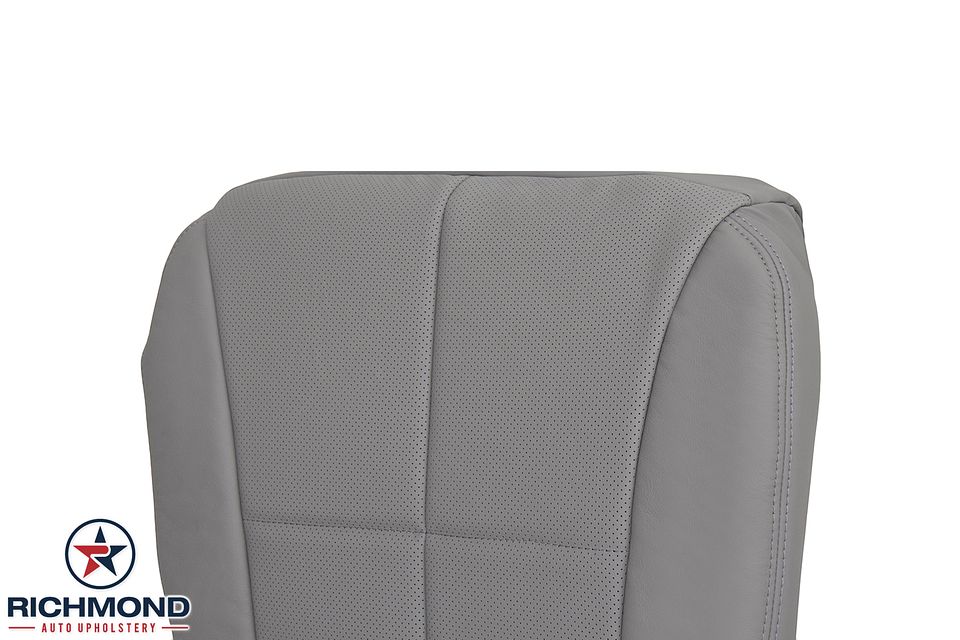 2009-2013-Subaru-Forester-Driver-Side-Bottom-Leather-Seat-Cover-Gray-Perf-7