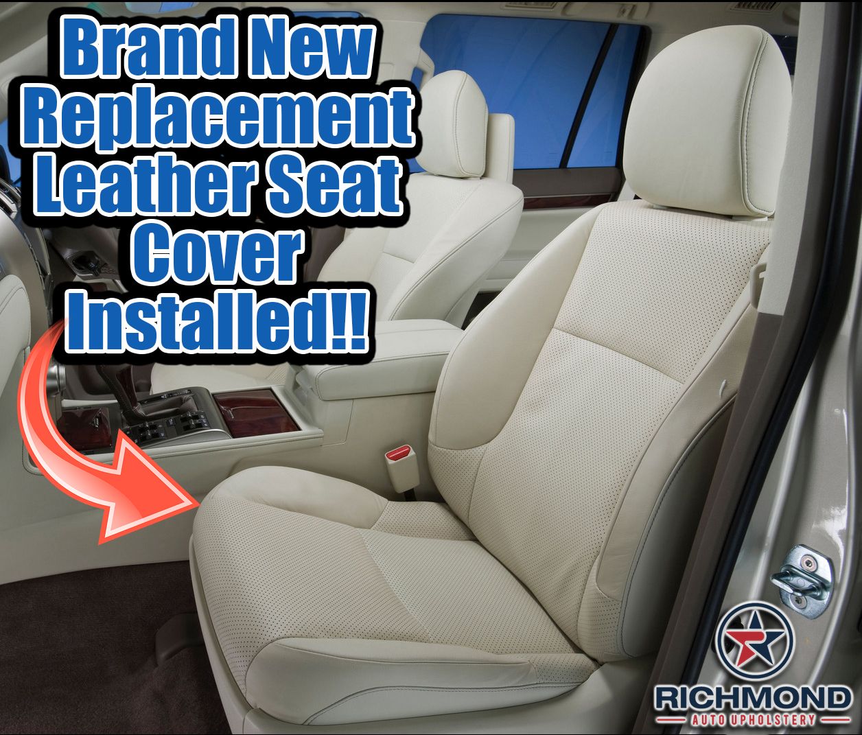 For 2011 2012 Lexus GX460 GX 460Driver Side Bottom Leather Seat Cover