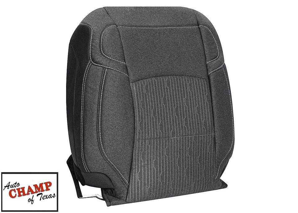 2019-2024-Dodge-Ram-Driver-Side-Lean-Back-Cloth-Seat-Cover-Global-Black-2