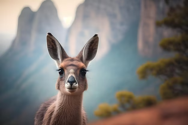 kangaroo-with-mountain-background_107062-2813