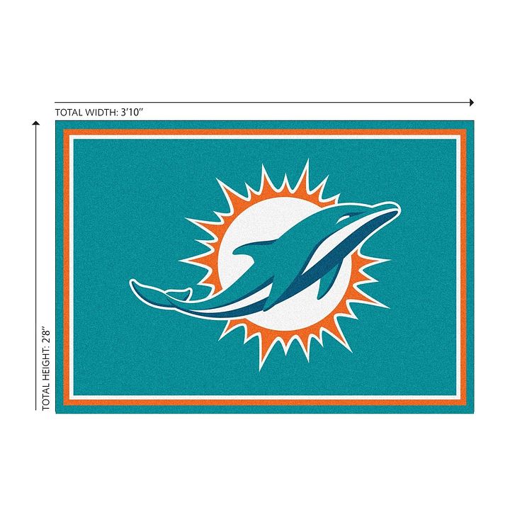 Miami Dolphins 3x4 Area Rug1