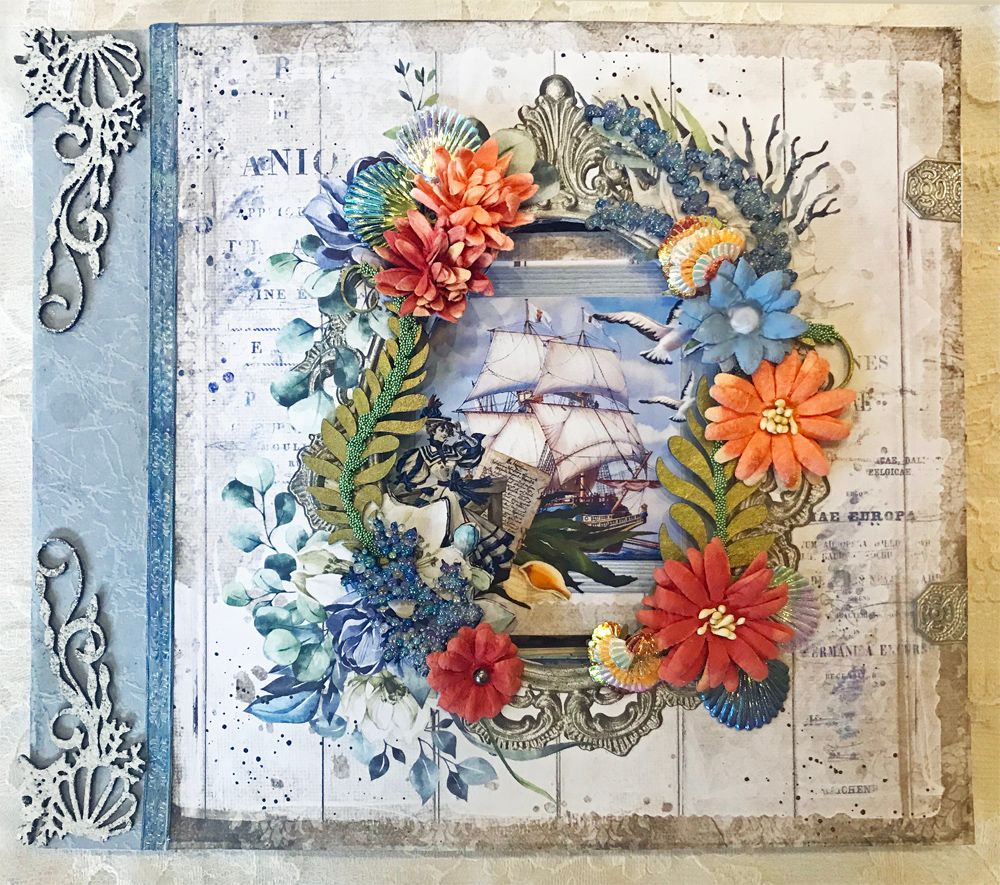 SEA DREAMS - HANDMADE BOOK WITHIN A BOOK - VIDEO TUTORIAL - NEW COLLAGE SHEET
