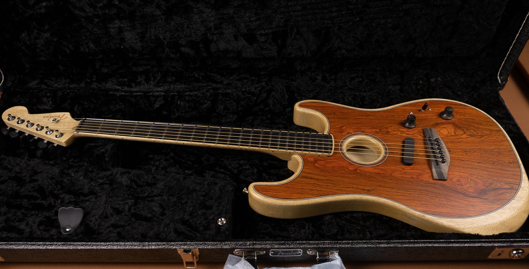 ギター Fender American Acoustasonic Cocobolo Fender Exotic Acoustasonic Stratocaster Cocobolo | Alamo