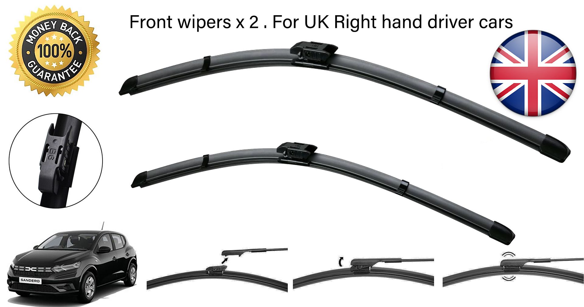 For Dacia Sandero 2021-2024 Brand New Front Windscreen Wiper