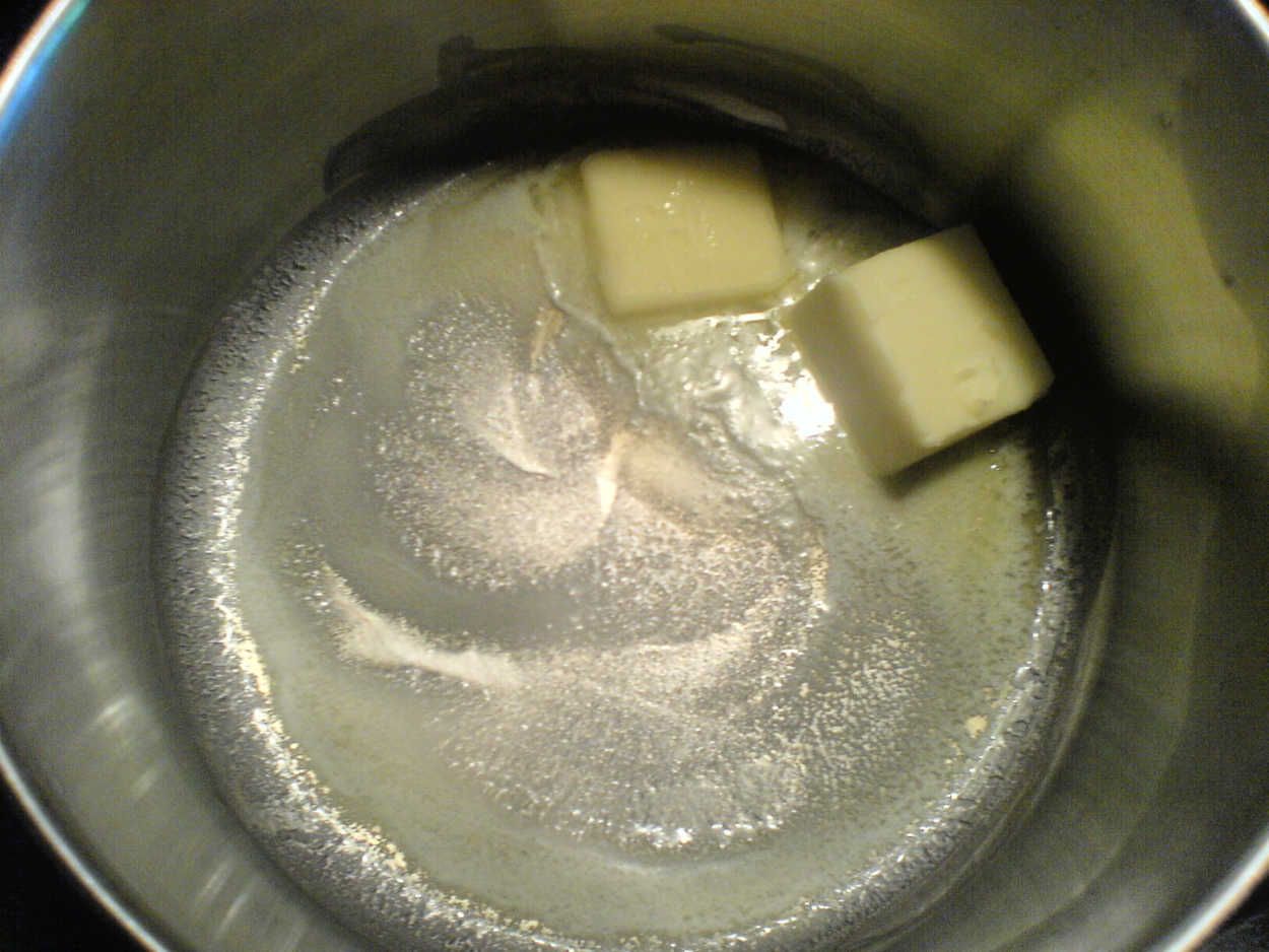 Butter melting in Saucepan