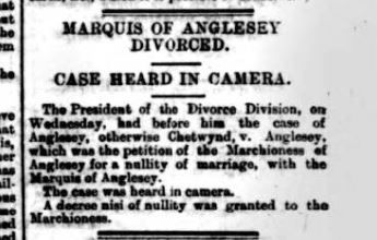 Divorce 10 Nov 1900