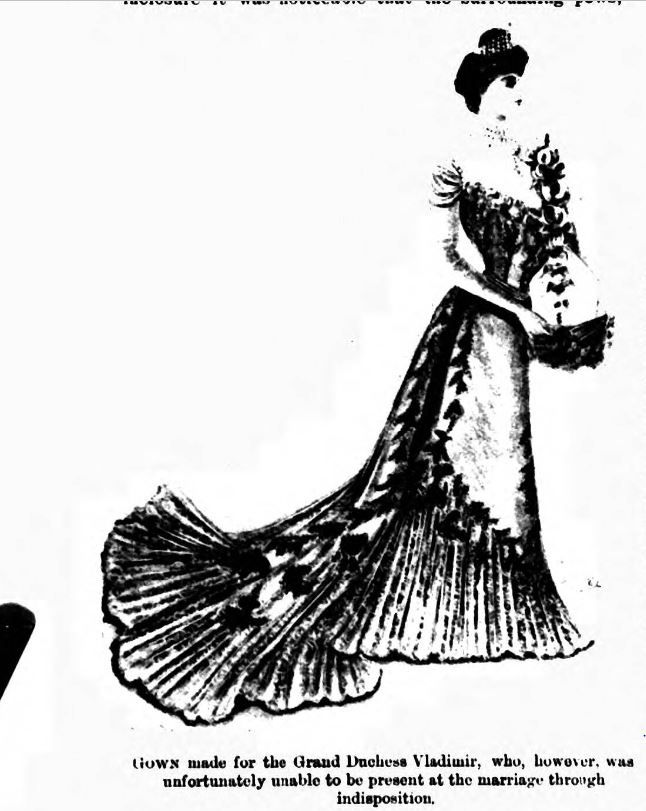 Grand Duchess Vladimir Queen 16 Feb 1901 dress
