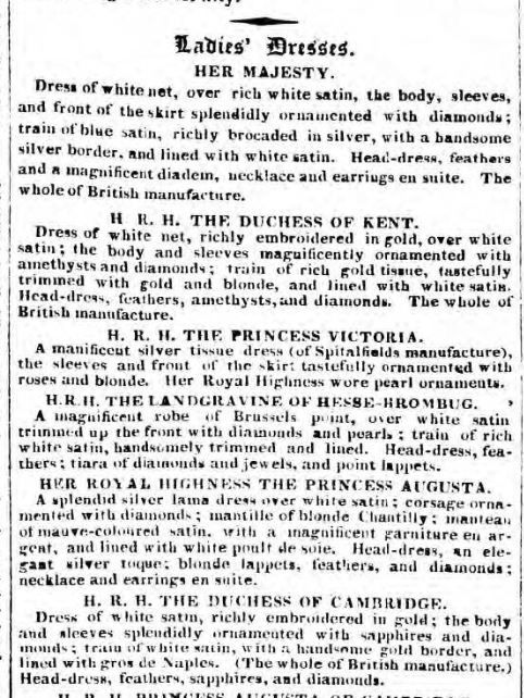 Morning Post 29 May 1835 Queen Adelaide's Drawing Room