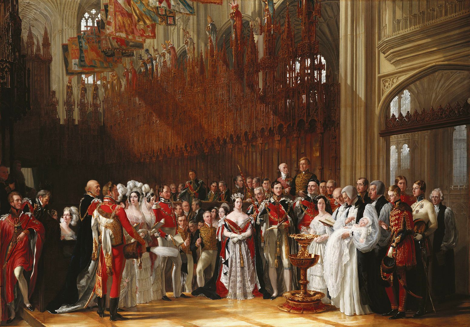 RCIN 403501 George Hayter painting christening of Prince of Wales 25 Jan 1842 dated 1842-45