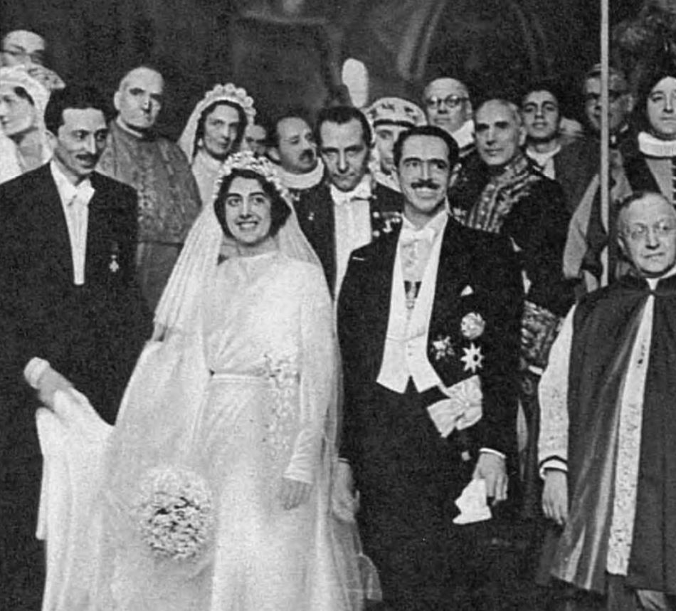 Sketch 1 Feb 1939 wedding of Princess Maria of Savoy