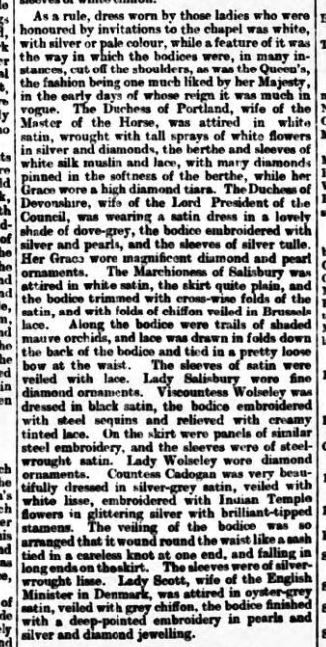 Daily Telegraph 23 July 1896 Some aristocratic ladies