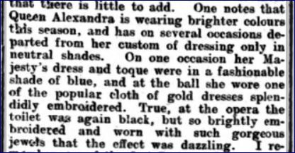 Dress colours Northern Whig 2 June 1908