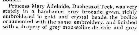 Hearth and Home 30 July 1896 Duchess of Teck says she had a beautiful tiara and diamond ornaments