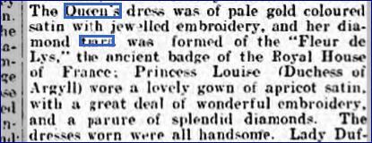 Regal circlet probably State Ball Belfast Telegraph 28 May 1908