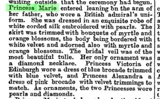 Times 11 Jan 1893 wedding jewels