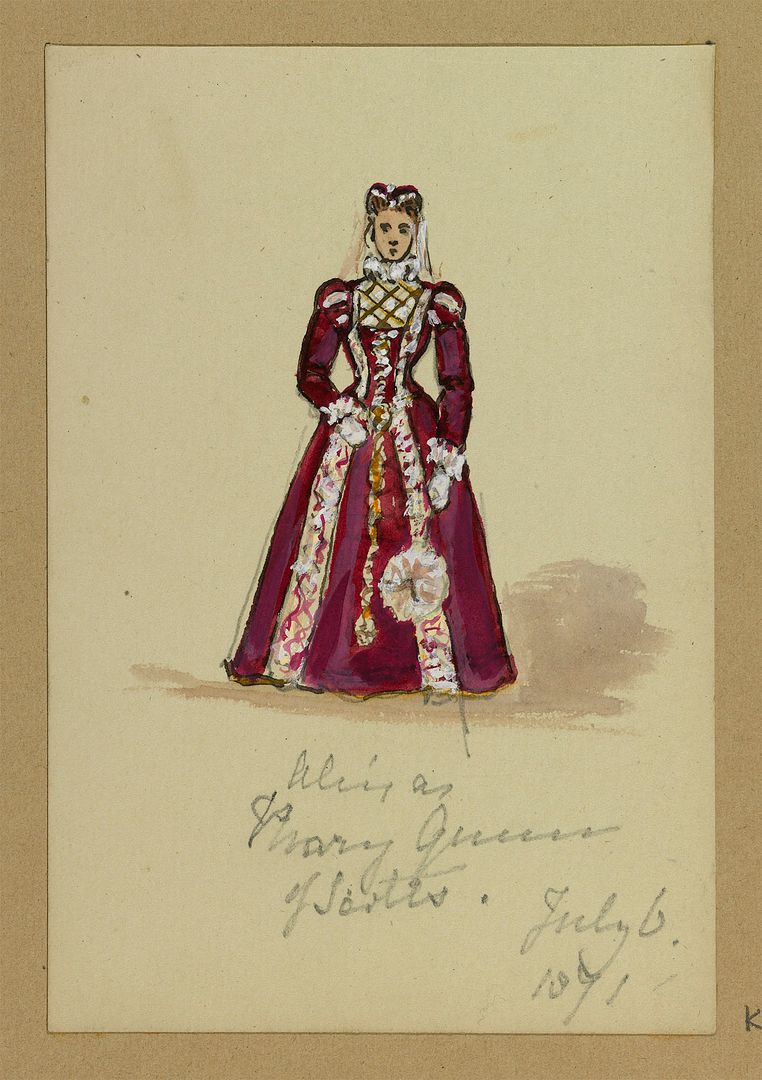 Waverley_Ball_RCIN_981599_Queen_Alexandra_sketched_by_Pss_Louise_for_Queen_Victoria