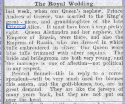 Wedding Alice Battenberg Penny Illustrated Paper 17 Oct 1903