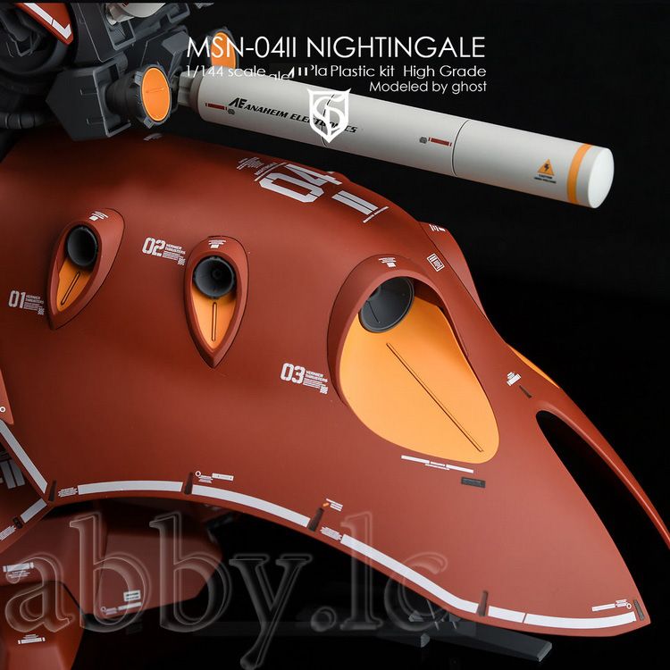 for HG 1/144 MSN-04II Nightingale Water Slide UV Light