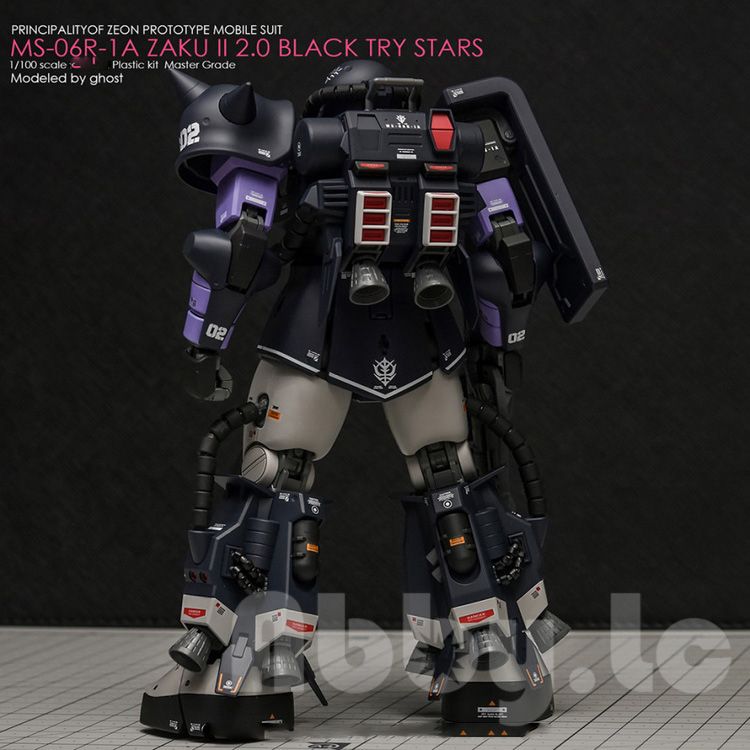 for MG 1/100 MS-06R-1A Zaku II 2 Black Tri Star ver 2.0 UV Light