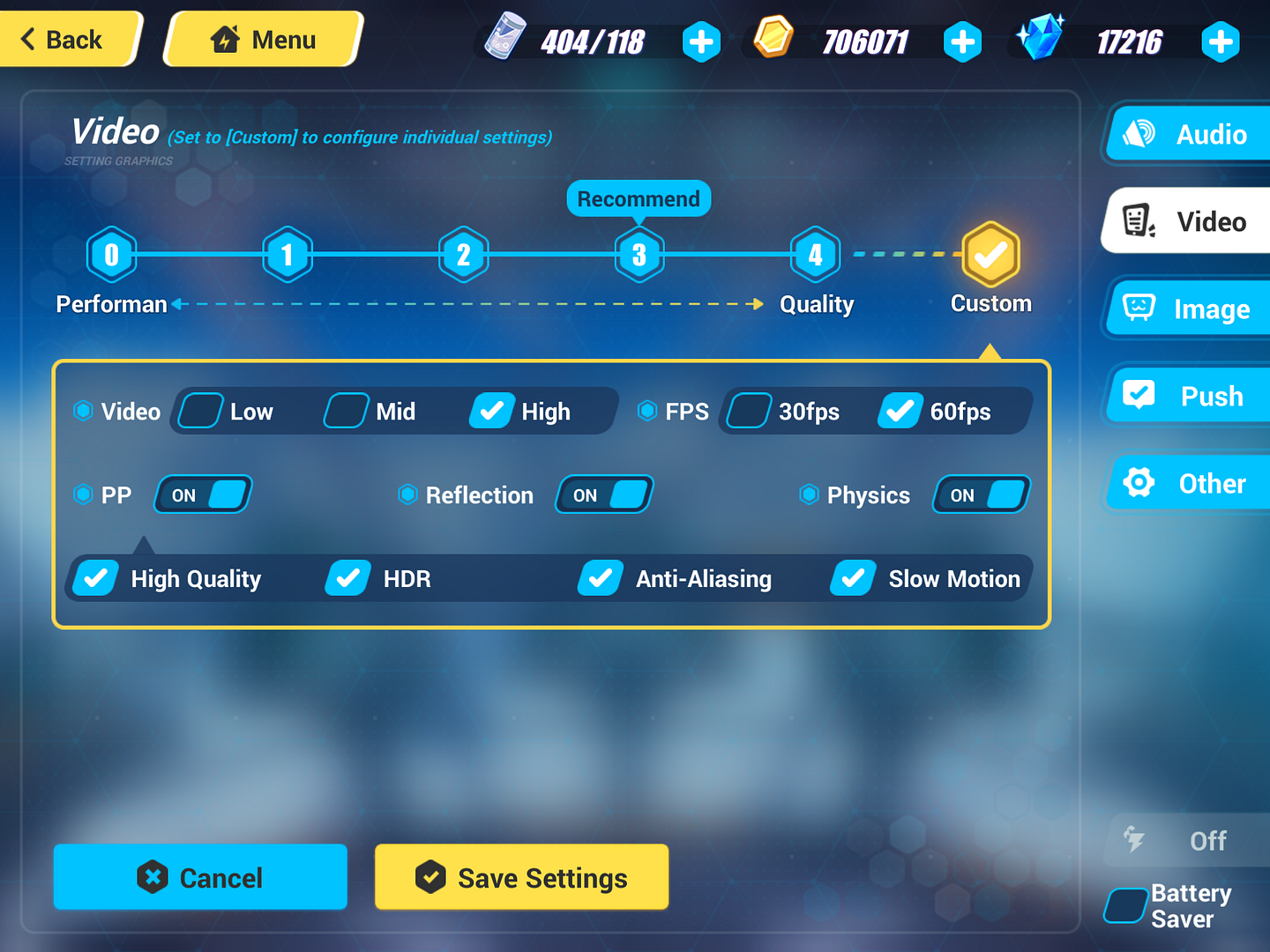 Graphics Settings
