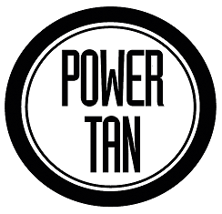 powertan logo white background