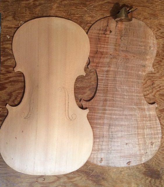 Front and Back Plates for Five String viola.