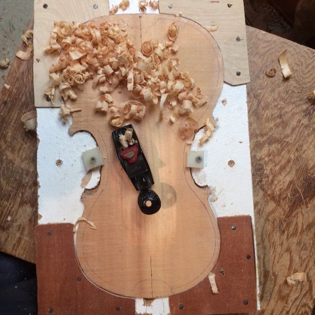 Graduating Front Plate for a Five String viola.