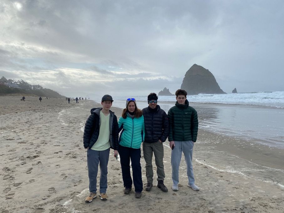 Family at Cannon Beach