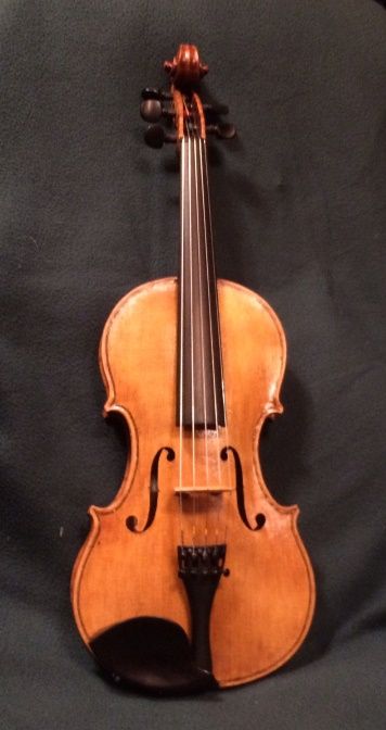 Finished Five-string Fiddle, Front View.