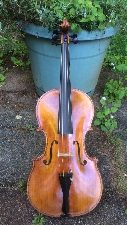 16-1/2" handmade 5-string acoustic viola made in Oregon by Chet Bishop.