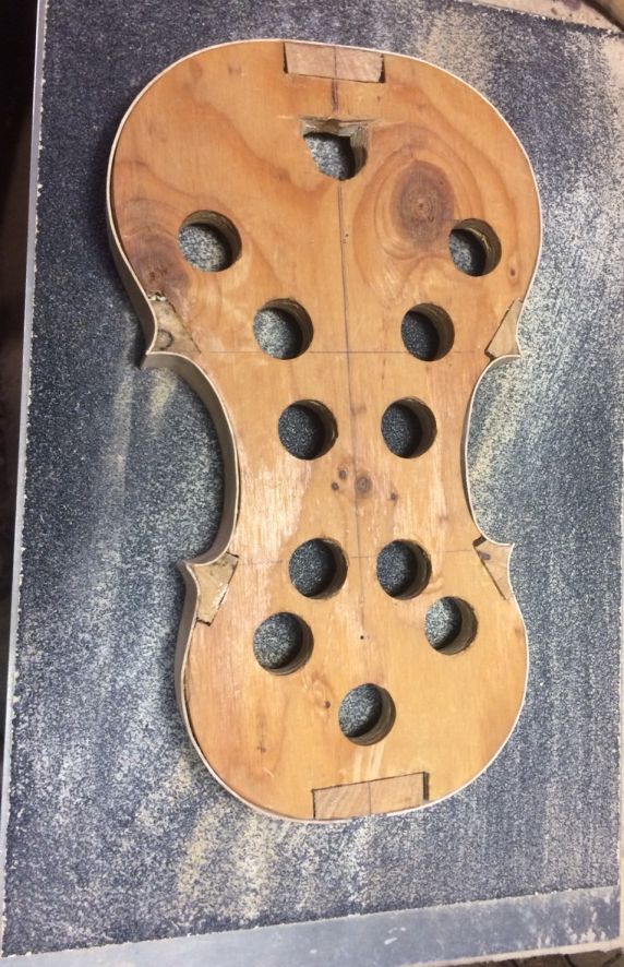 five string fiddle in the making