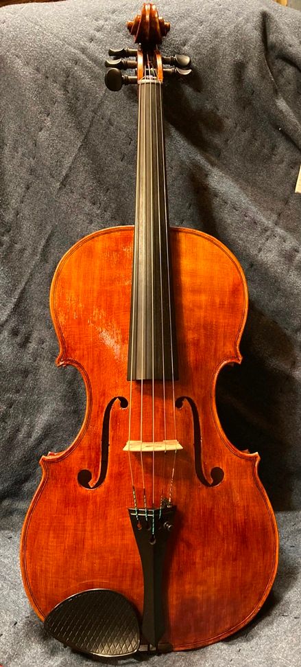 five string viola handmade in Oregon by Chet Bishop, Luthier.