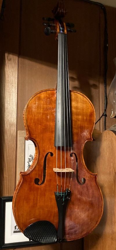 five string viola conversion, handmade in Oregon by Chet Bishop, Luthier