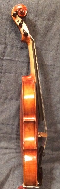 five-string bluegrass fiddle handmafe in Oregon by Chet Bishop, luthier.