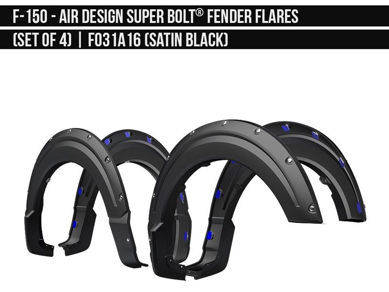 Super BoltÂ® Fender Flare Set Black F150