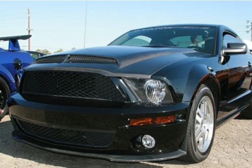 TC10024-A53KR 2007-2009 Mustang GT500 Carbon Fiber Ram Air Hood