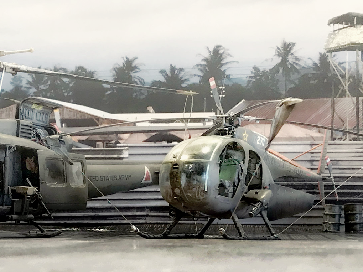 Huges OH-6A Cayuse . Dragon kit 1/35 scale model versionE TROOP, 1/9 Cav, 1st Cav. Div. (AM)  Lai Khe, Vietnam 1970 (edited)_(edited)_DaNang_2